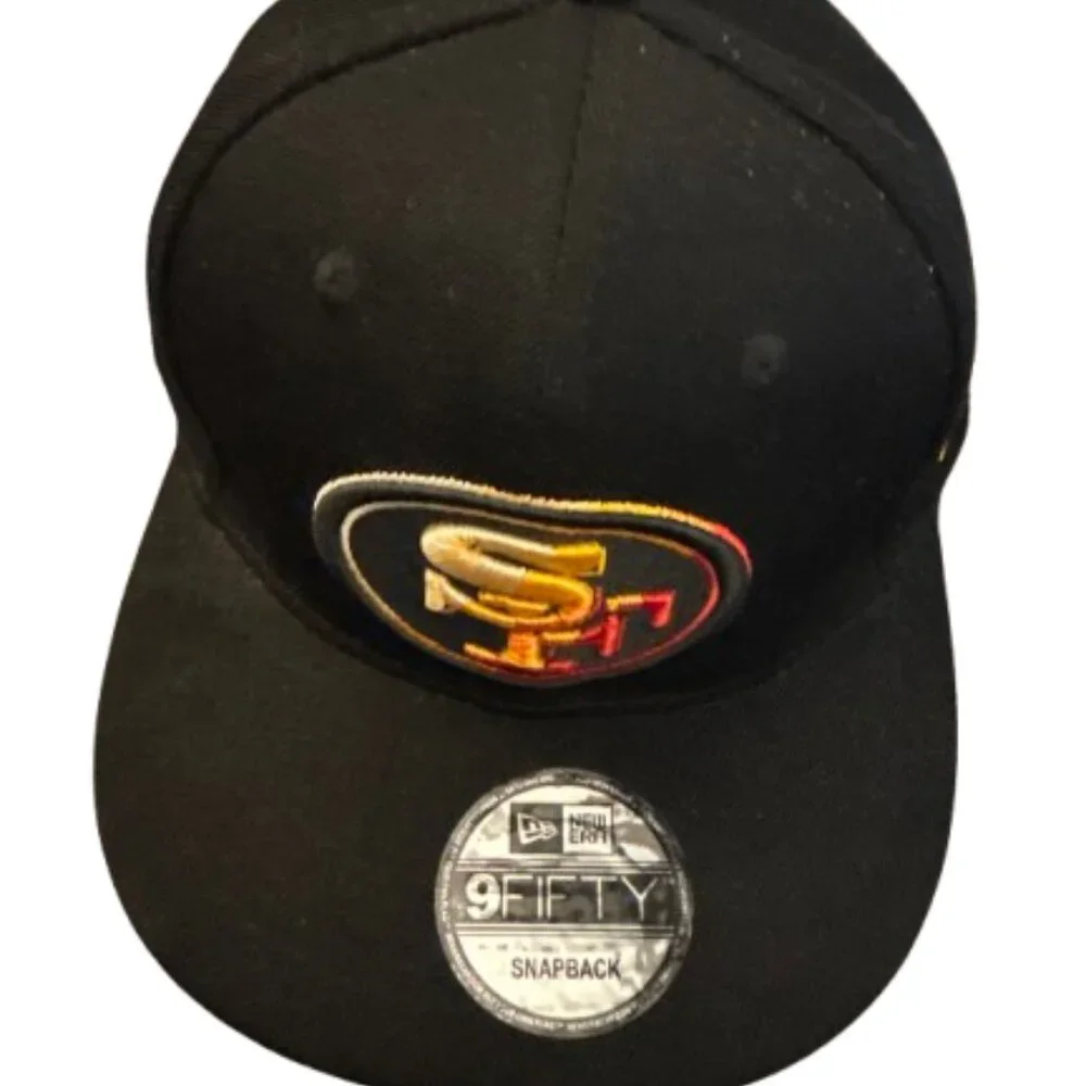 New Era San Francisco 49ers 9FIFTY Snapback Black Dim Style Logo Hat